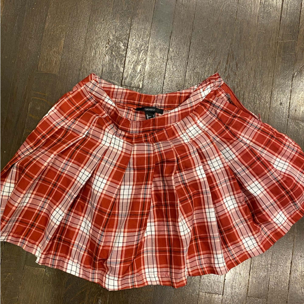Plaid mini shirt